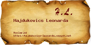 Hajdukovics Leonarda névjegykártya